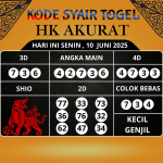 Kode Syair Togel HK Mistik Hari Ini Selasa, 10 Juni 2025