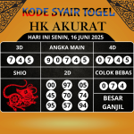 Kode Syair Togel HK Mistik Hari Ini Senin, 16 Juni 2025