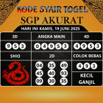 Kode Syair Togel SGP Mistik Hari Ini Kamis, 19 Juni 2025