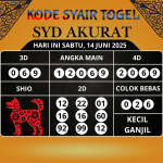 Kode Syair Togel SDY Mistik Hari Ini Sabtu, 14 Juni 2025